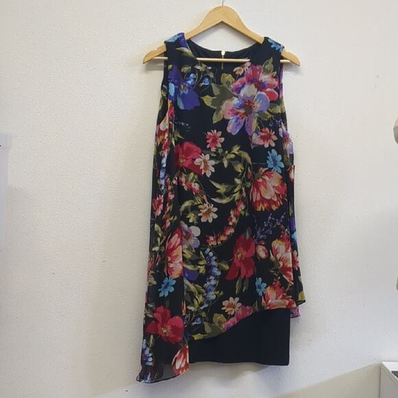 NWT SLNY Pink Asymmetrical Halter Cocktail Dress - Picture 3 of 7